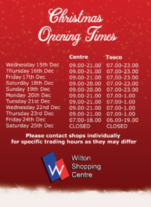 Christmas Opening Hours 2021